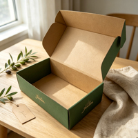 Cajas de Envío con Logotipo Personalizado al por Mayor, Caja de Embalaje Rígida Autoblocante de Tres Capas, Plegable, para Envíos Express
