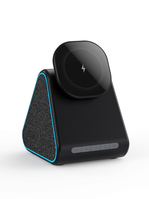 hot sale Magnetic phone stand 5.0 Speaker bluetooth 15W Fast Charging Wireless Charger  for  iphone 17