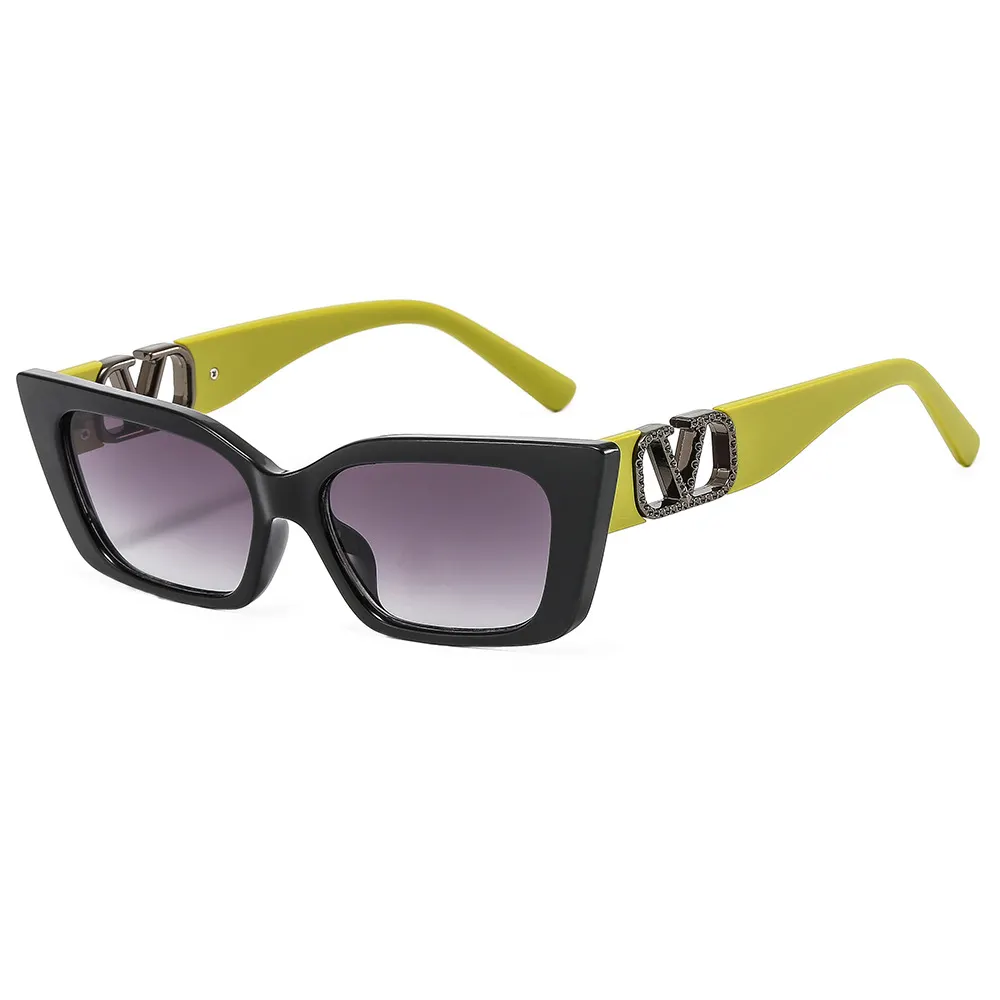 Kenbo-Lunettes de soleil modernes en forme d'oeil de chat pour femmes, lunettes de soleil rétro diamant, petit cadre, design de marque, UV400