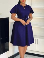 Robe de soirée élégante africaine pour femme, taille haute, coupe trapèze, collection été 2025