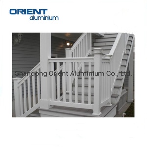 Dễ dàng cài đặt nâng cấp lan can tay vịn nhôm kính lan can tay vịn ban công kim loại nhôm lan can tay vịn - Product Image 5