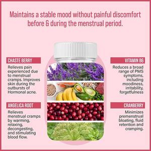 Gomitas VitaHall para la Menopausia, Vitaminas para el SPM, Alivio del Dolor Menstrual, Equilibra las Hormonas, Apoyo Digestivo e Inmunológico - Product Image 3