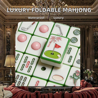 Ensemble de Mahjong Deluxe de 160 tuiles, style américain, 1,2 pouce, 4 couches, pour les voyages, le camping, les soirées de jeu à la maison