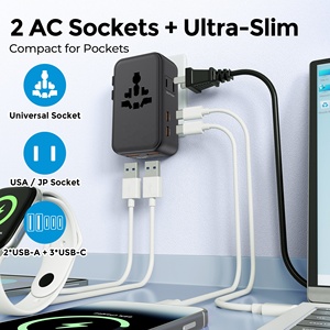 Adaptateur de prise universel compact PD 25W ultra fin, chargeur de voyage universel pour l'UE/le Royaume-Uni/l'Australie/les États-Unis - Product Image 6