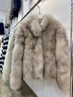 2025 hiver réel manteau de fourrure de renard femmes col montant finlandais importé veste courte vêtements d'extérieur de luxe