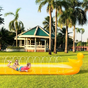 PVC Inflatable Duck Water <b>Slide</b> 610*168 CM with Two Skate Board for Kids Summer Outdoor Lawn Playing Water Fun - Product Image 5