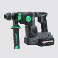 Marteau perforateur rotatif sans fil 21V sans balais, 4 fonctions, outil électrique au lithium