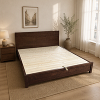 Meubles de chambre à coucher en bois massif, vente en gros d'usine, style moderne, avec rangement relevable et tiroirs, lit en taille Queen et King