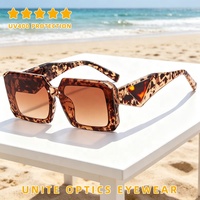 Nouveautés Lunettes de soleil tendance unisexes de luxe, style vintage, protection UV, monture carrée rétro pour hommes et femmes