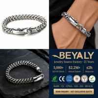 Bracelets et Joncs en Acier Inoxydable, Style Européen et Américain, Vente en Gros, Bracelet de Couple Tendance et Robuste