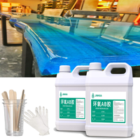 Cristal clair liquide Transparent importé vente en gros bois moulé AB colle époxy résine comptoirs en bois