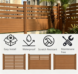 Clôture extérieure pour l'intimité, design haute confidentialité, <span class=keywords><strong>isolation</strong></span> acoustique, clôture de <span class=keywords><strong>jardin</strong></span>, panneaux de clôture WPC, composite bois-plastique - Product Image 5