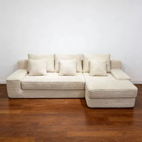 Canapé-lit modulaire carré extensible et pliable MYUZ en tissu, design moderne, garnissage confortable en éponge, pour salon et salle de sport