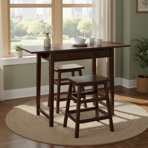 Tavolo da Pranzo Mercer con Doppia Anta Ribaltabile e 2 Sgabelli Modello D0100HHCG8U - Product Image 3