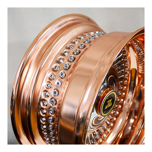 Jiangzao 13x7 13 14 22 24 26 pulgadas 5x5x120 112 5x114,3 5x110 acero rosa oro cromo alambre radios ruedas llantas 4x4 para Bel Air Del - Product Image 1