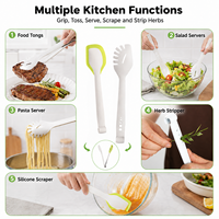 Pince de cuisine multifonction détachable en nylon et silicone, pince à salade, pince à pâtes, séparateur d'herbes, compatible lave-vaisselle, sans BPA