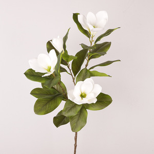 Simulated Large Magnolia <b>Flowers</b> 101cm PVC Soft Plastic Home Decor Wedding Props - Product Image 1