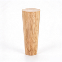 Pieds de meubles coniques en bois, pieds de table en bois d'hévéa massif pour armoire, canapé et table basse