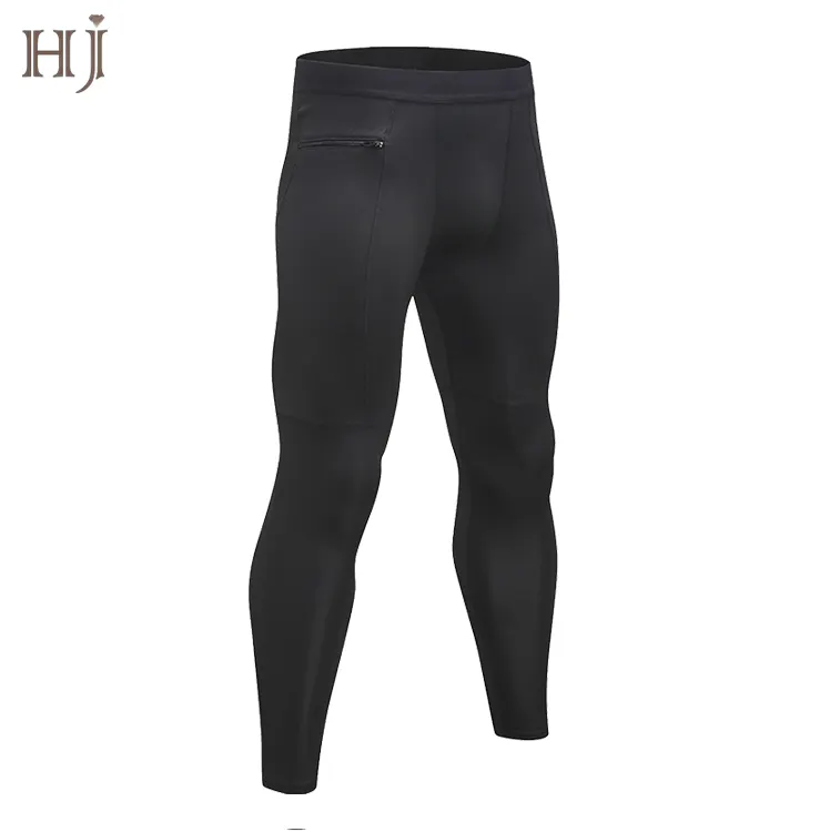 New Quick-dry Gym clothing men leggins Men's Compression Workout Tights Sweat Jogging Sport leggings with zipper