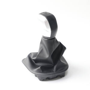 Pommeau de levier de vitesse en cuir mat avec électroplaqué intégré, ergonomique, pour usage automobile - Product Image 5