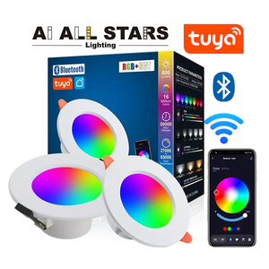 WIFi Tuya APP Điều Khiển Đèn Trần Xuống RGB + 2700-6500K 10W Ánh Sáng Thoải Mái Đèn LED Thông Minh Âm Nhạc Thay Đổi Nhịp Điệu Màu - Product Image 3