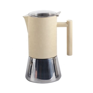 Eco Friendly Product Yellow Painting Stainless Steel Stovetop Espresso Moka Pot Coffee <b>Maker</b> - Product Image 3