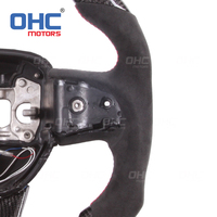 Volant LED RPM en daim et fibre de carbone pour volant A-lcantara Dodge Durango Charger Challenger
