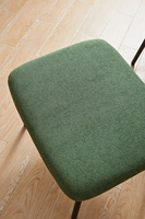 Meubles modernes de bureau et d'hôtel, grand siège souple, pieds en métal, tissu vert, meubles de salon, chaise longue de loisirs