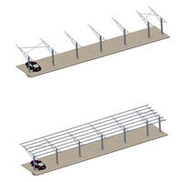 Pièces en acier préfabriquées faciles à installer et points de connexion correspondants pour structure de carport solaire pour bureau.