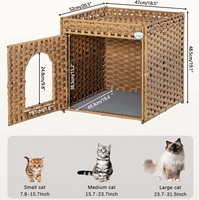 Nouvelle Niche Rectangulaire Multifonctionnelle Respirante en Tissu pour Chat, Utilisable Toutes Saisons, Grande Capacité, pour Usage Domestique au Sol