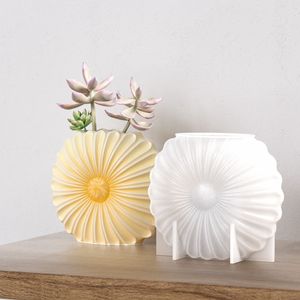 Moule en silicone pour vase tournesol Twller pour la fabrication de plâtre et de résine, décoration artisanale de la maison, pot de fleurs, artisanat, moules en silicone pour la fabrication de pots - Product Image 4