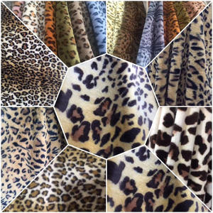 Оптовая Продажа окрашенная Тигровая ткань с леопардовым принтом из искусственного меха кролика плюшевая ткань для костюмов игрушки ремесла одежда куртки одеяла - Product Image 2