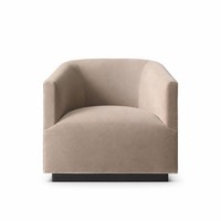 Fauteuil club en velours rembourré, siège de salon individuel avec coussin épais et dossier incurvé, mobilier de salon pour la maison