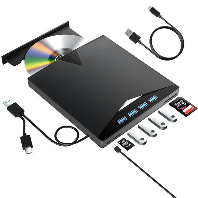 Multi-functional External Optical Drive DVD burner Disc Drive Type-C Expansion Optical Drive