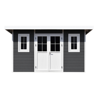 Nouveau Cabanon de Jardin en Bois Composite, Abri de Rangement Extérieur en WPC, Maisonnette de Jardin Préfabriquée