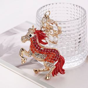 2026 Cartoon <b>Keyring</b> Pendant with Diamond Horse Creative Keychain Wholesale Metal Zodiac <b>Cute</b> Horse Pendant Keyholder - Product Image 5