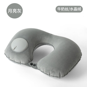 <span class=keywords><strong>Cuscino</strong></span> <span class=keywords><strong>da</strong></span> Viaggio Gonfiabile a Forma di U, Gonfiabile a Pressione, in Tessuto di Seta di Latte, Essenziale per Viaggi - Product Image 2