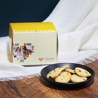Boîtes de boulangerie et de gâteaux personnalisées colorées Double Pack Tart PET Box Cookies Sacs en papier Série Emballage alimentaire