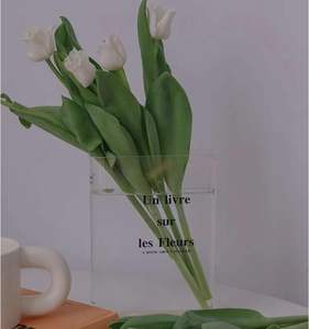 जिहांग फैक्टरी कस्टम ऐक्रेलिक वेस पारदर्शी पुस्तक आकार वेस - Product Image 4