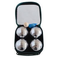 Boules de pétanque françaises pour pelouse, 4 pièces dans un sac de transport transparent pour les sports de plein air, le jardin, les jeux de plage