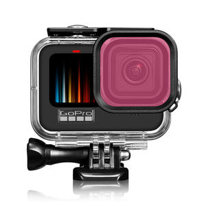 Portable clair étanche 60M housse de plongée pour <span class=keywords><strong>GoPro</strong></span> 13/12/11/10/9/Hero <span class=keywords><strong>8</strong></span> caméra d'action violet Rose <span class=keywords><strong>rouge</strong></span> <span class=keywords><strong>filtre</strong></span> accessoire - Product Image 3
