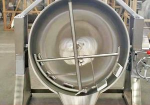 100 litros de vapor industrial/gas/eléctrico <span class=keywords><strong>Ed</strong></span> Cooking Kettle Mixer Pot con agitador - Product Image 5