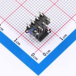 A254US-WS04P-PC075 Pin Header SMD,P=2.54mm Connector 2x4P Square Hole Double Row 8P - Product Image 2