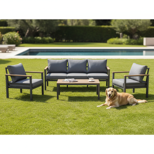 Ensemble modulable 5 pièces en aluminium avec revêtement poudré pour hôtel, jardin, cour, patio, ferme et appartement – Style moderne et décontracté - Product Image 6