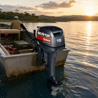 Motor Tempel 15HP 2-Tak Poros Panjang Berpendingin Air Bersertifikasi CE Pabrik NEWTOP