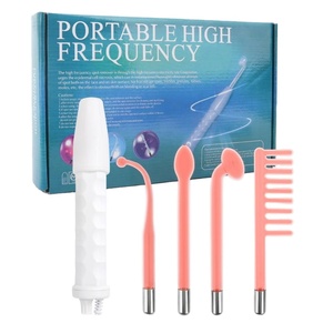 Appareil de beauté pour spa à domicile, baguette de thérapie faciale 4 en 1, électrode haute fréquence, tube en verre d'électrothérapie - Product Image 1