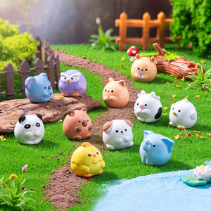 Figuras de carpincho en miniatura, Mini animales de resina, adornos artesanales, figuras pequeñas a granel para DIY, jardín de hadas, accesorios para casa de muñecas - Product Image 1