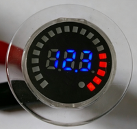 Voltmeter DC Bulat LED Color Bar Pengukur Tegangan Digital DC 12V 24V Panel Meter Monitor Tegangan Baterai Mobil Motor Kapal