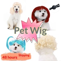 Perruques amusantes transfrontalières pour animaux de compagnie (chats et chiens) - Divers styles de dessins animés, accessoires de costume pour fêtes et vacances, en nylon, vente en gros et dropshipping