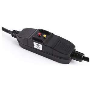 US mains power extension cord with GFCI